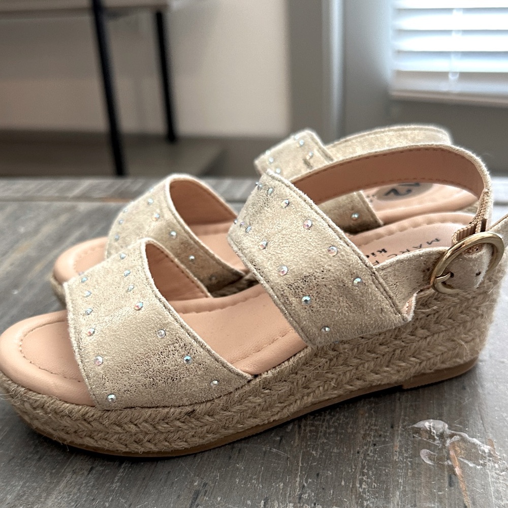 Kids gold Wedge Sandals
